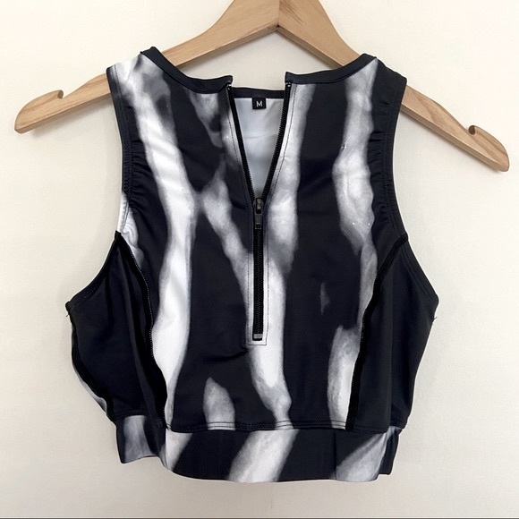 Tops - Zip-Up Gym Crop Top